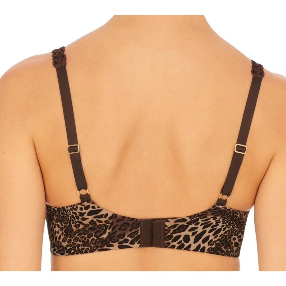 Natori 32D Pure Luxe Full Fit T-Shirt Bra NWOT 732080 Java Leopard Print NEW - Picture 4 of 11